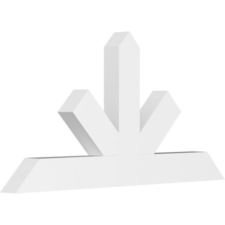 Ekena Millwork Saratoga Architectural Grade PVC Gable Bracket, 60"W x 30"H x 4"D x 6"F, 12/12 Pitch GBP060X30X0406SAR00